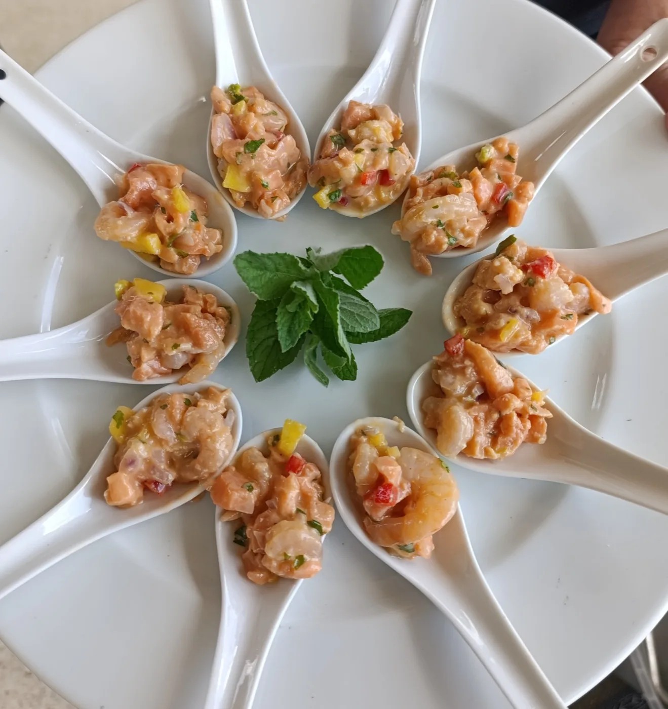 Ceviche en catering de celebración