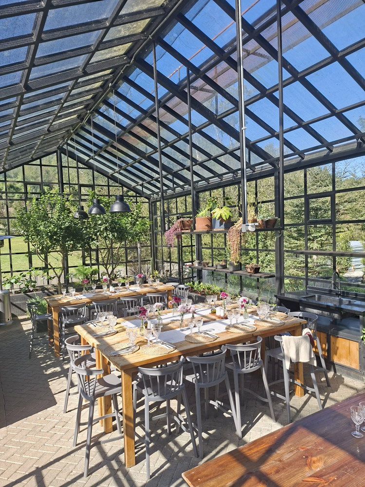 Evento corporativo en invernadero — La Vikinga