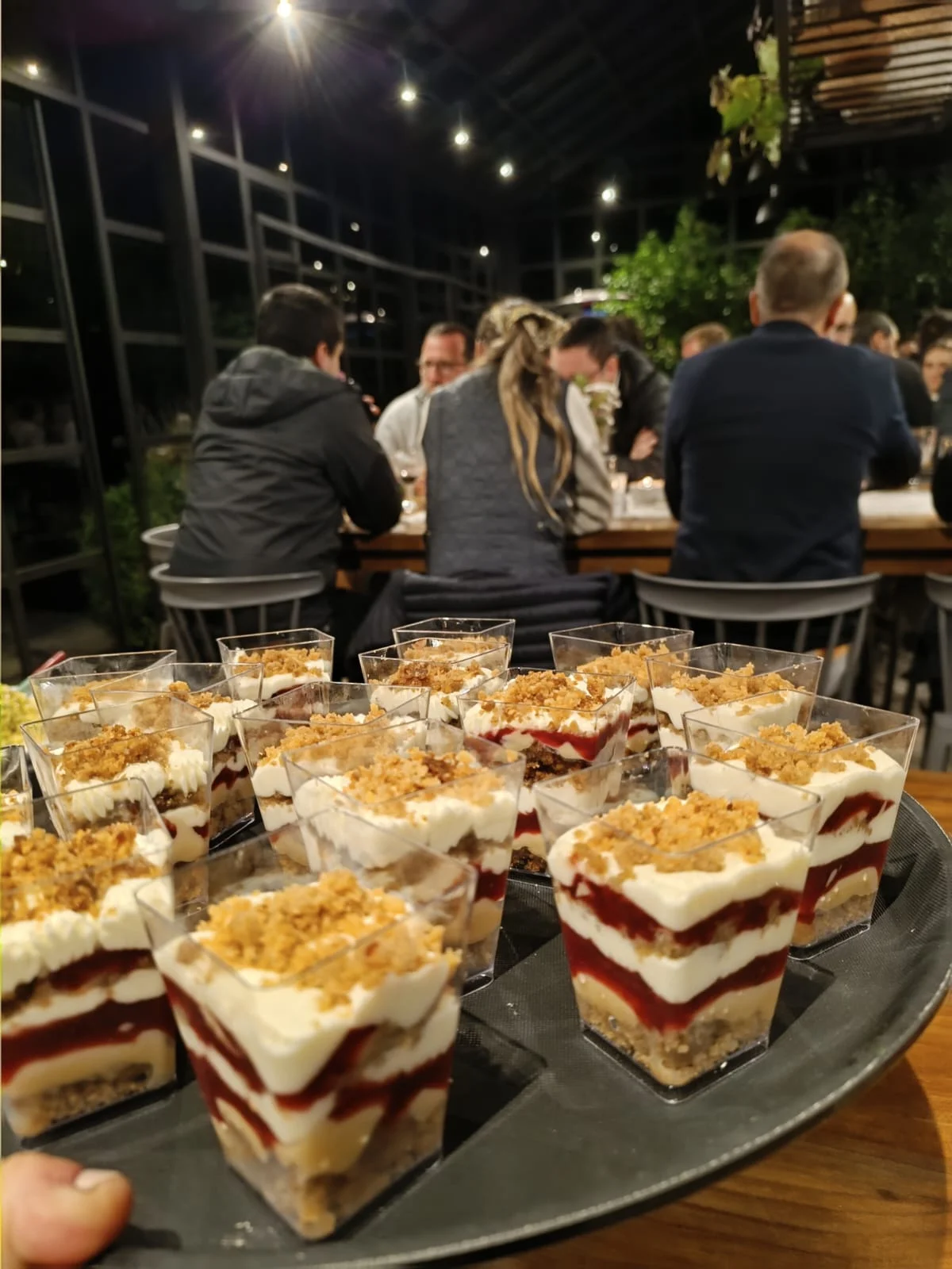 Postres de catering en evento social